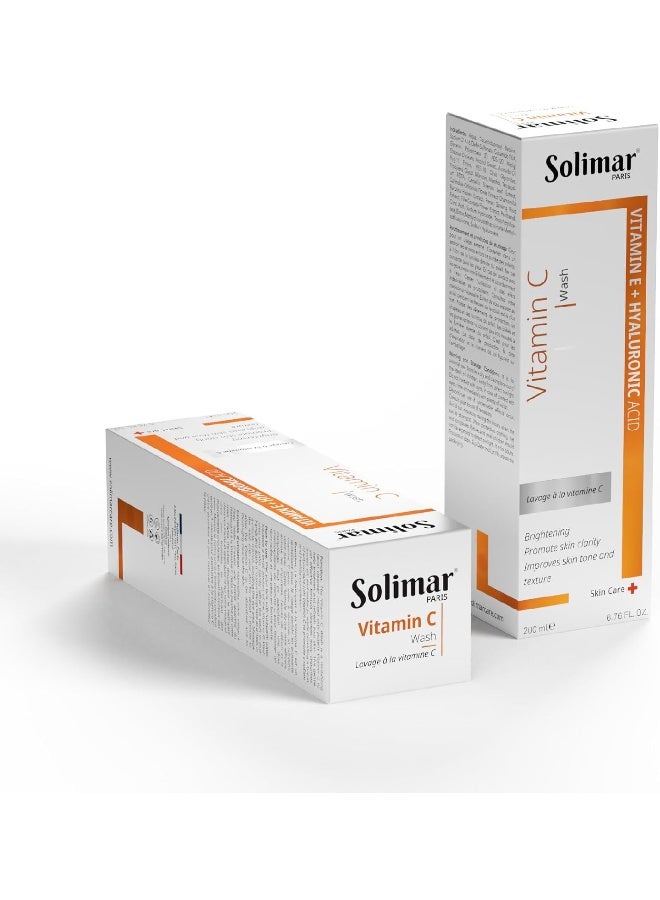 SOLIMAR PARIS VITAMIN C WASH 200 ML | Antioxidant Face wash for Hyper pigmented & Dull Skin | Brighten Your Skin - Image 1