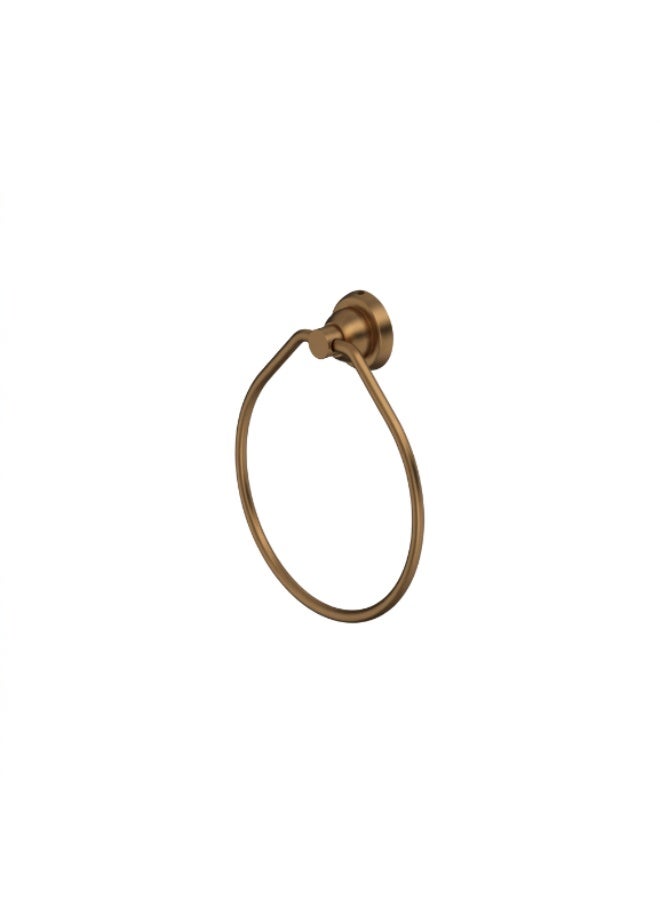 Perrin & Rowe 6434BZ Langbourn English Bronze Towel Ring, Brass Wall Mounted Bathroom Towel Holder - Image 1
