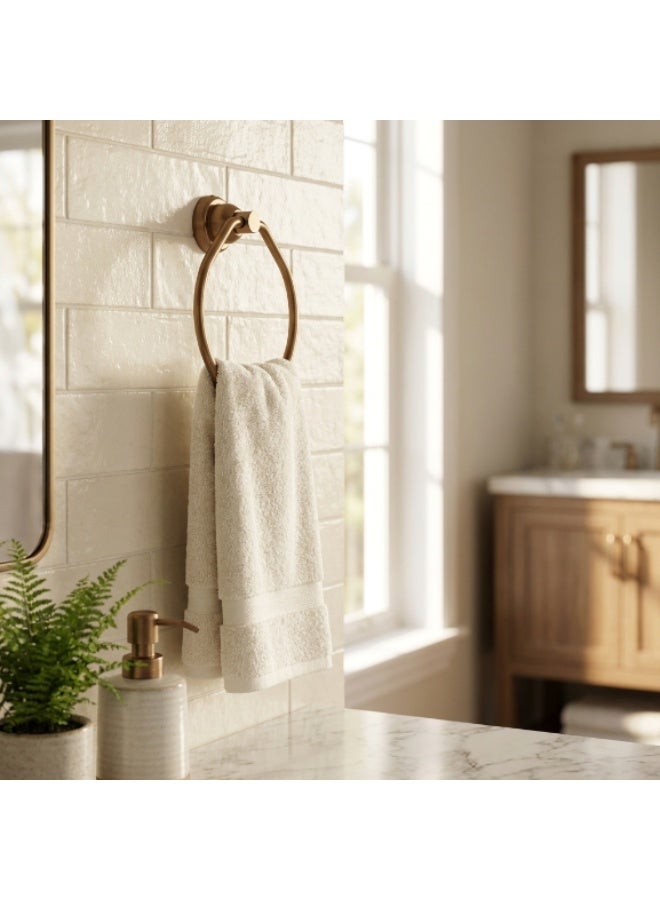 Perrin & Rowe 6434BZ Langbourn English Bronze Towel Ring, Brass Wall Mounted Bathroom Towel Holder - Image 2