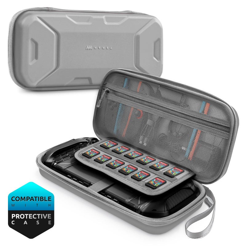 Mumba Carrying Case for Nintendo Switch 2 Fits Console with Protective Case On2025 Plus Version Hard Shell Travel Handbag Pouch with 12 Game Card Slots Large Capacity for Accessories Gray - Image 2