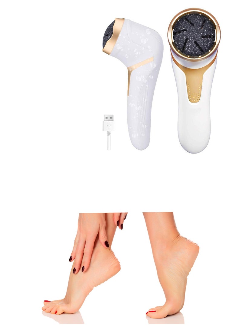 Rechargeable Waterproof Foot Callus Remover IPX7 – Electric Pedicure Tool with 3 Grinding Heads - Image 2