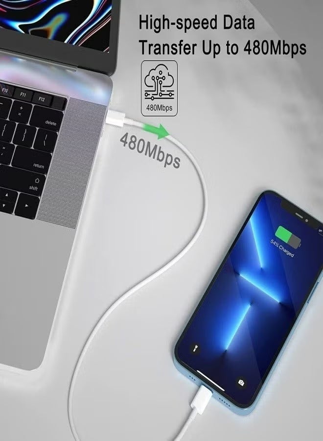 شاحن ايفون سريع 20 وات | شاحن حائط USB C سريع مع كابل USB C إلى Lightning بطول 1 متر متوافق مع iPhone 14/14 Pro/14 Pro Max/13/12/SE2020/11/XR/XS Max/X/iPad - Image 4