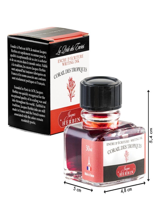 Jacques Herbin Herbin"D Ink Bottle (Corail des Tropiques - 30ML) 13059T - Image 2