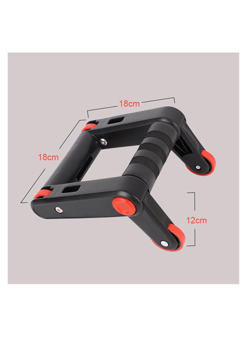 Spall Abdomianl Wheel Multifunctional Folding Abdominal Wheel Abdominal Roller Wheel Push Up Bars Trainers Lazy Exercise Fitness Equipment Home Gym - Image 5