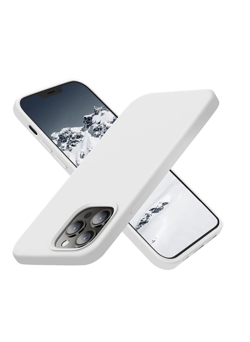 Generic - Compatible with iPhone 12 Pro Max (6.7 Inch) Case, Liquid Silicone Case, Full Body Protective Cover, Shockproof, Slim Phone Case, Anti-Scratch Soft Microfiber Lining - White - Image 1