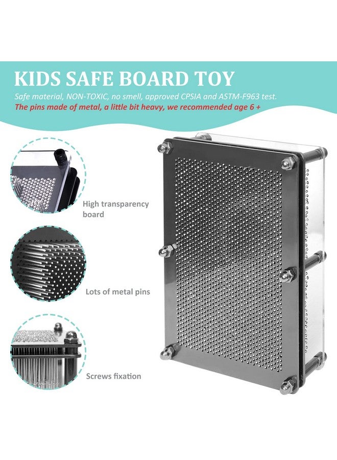 MICKYU Large Metal 3D Pin Art Board Games Toys, Autism Sensory Toys for Kids 8-12, Gifts for Autistic Children - Image 4