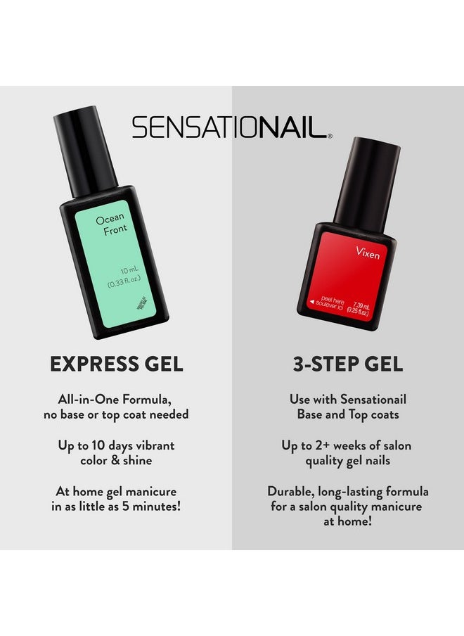 SensatioNail - Gel Nail Polish - At Home Gel Quick-Cure Polish - Glossy, Long-Lasting, No Dry Time - Lasts Up To 2 Weeks - Black To Basics - 7.39 Ml/0.25 Fl Oz - Image 1