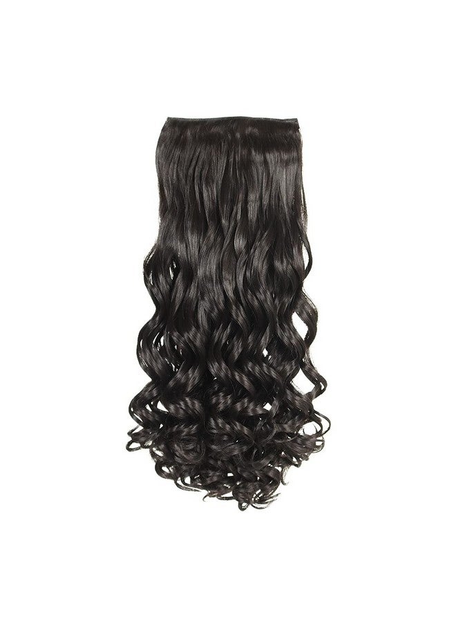 KIS Hair Extension Ud-2 Curly Hair Clips-In A Set of 22 Pcs Clips 100% Natural Human Hair Blend Glamorous Handcrafted Salon-Quality Voluminous Luxurious Customizable Tangle Free Hair (Dark Brown) - Image 1