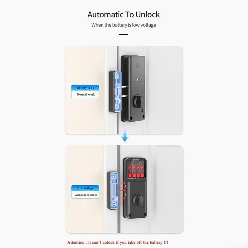 Brand Name Black ABS Electronic Door Lock With IC Card For Home Office Security - Image 4