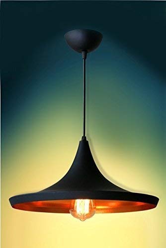 GreyWings Black Aluminium Hanging Pendant Light for Indoor, Ceiling Lamp for Dining Table, Kitchen, Living Room, E27 Holder, Pack of 2 - Image 2