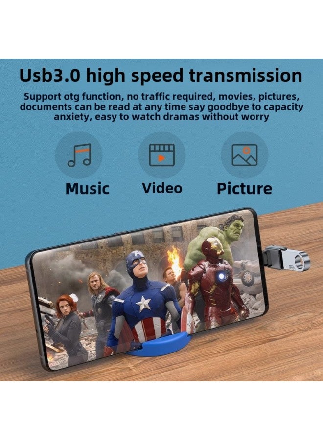 90 Degree Elbow Typec To USB3.0 Adapter OTG Mobile Phone Adapter For Phablet Notebook-Color:Type—c Male To Usb3.0 [silver Vertical Bend]-2 Pieces  - Image 2