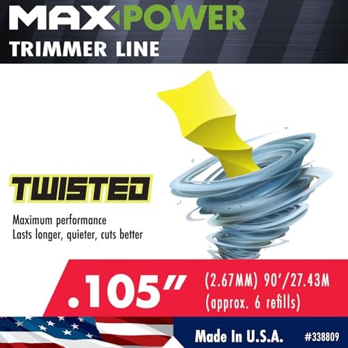 Maxpower 338809 Premium Twisted Trimmer Line .105-Inch Twisted Trimmer Line 90-Foot Length Yellow - Image 2