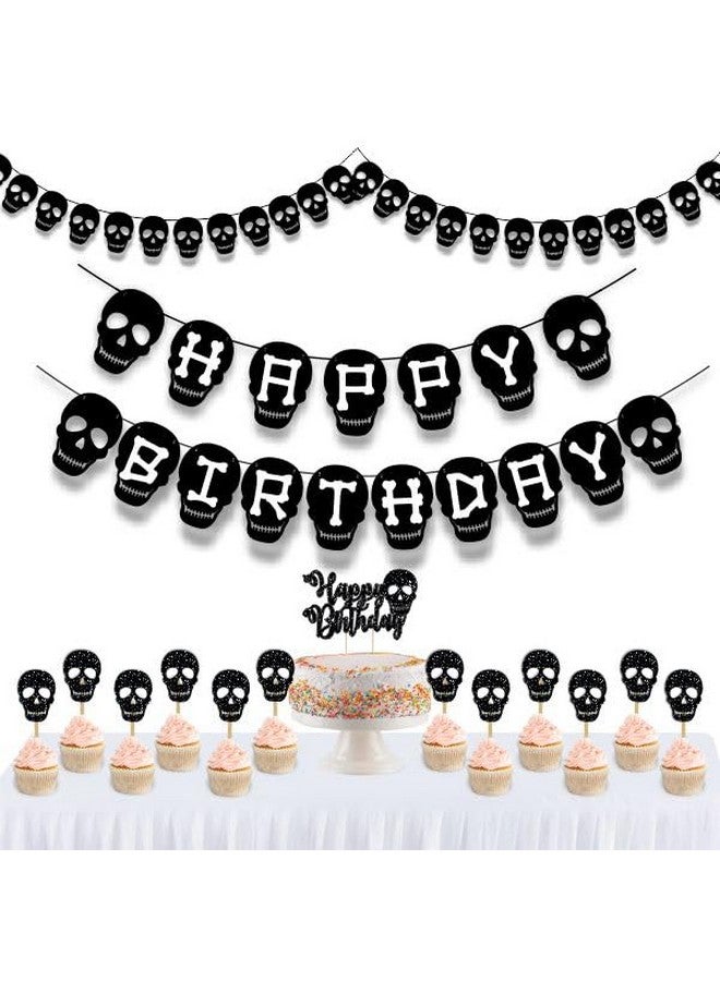 Black Sk Theme Birthday Party Supplies