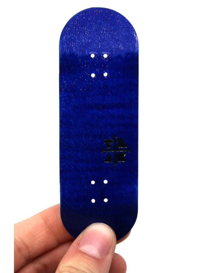 Teak Tuning 32mm Prolific Complete Fingerboard - Hanukah Colorway | 32mm x 97mm Handmade Maple Wood Deck | Pro Board Shape | Polyurethane Bearing Wheels | O-Ring Tuning - Image 3