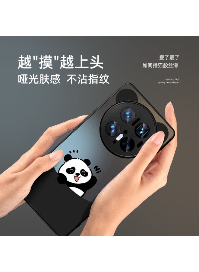Xp Compatible With Huawei Mate 70 Pro Phone Case Lens Full Cover Mate 70 Pro+ Frosted Heat Dissipation Matte Anti-fingerprint Anti-drop Silicone Gel Male And Female Couple - Graphite Gray Four Little - Image 1
