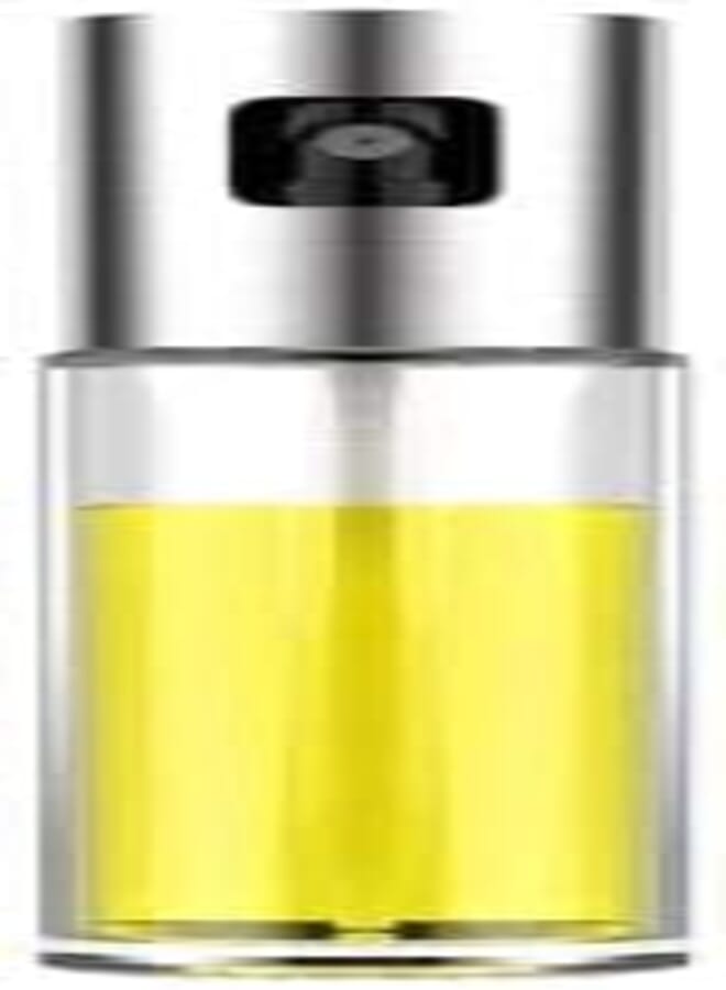 Ratehalf Oil Sprayer for Cooking, Refillable Stainless Steel Oil Dispenser with Mini Funnel, Vinegar Glass Spray Bottle for BBQ, Salad, Baking, Grilling, Roasting and Frying,