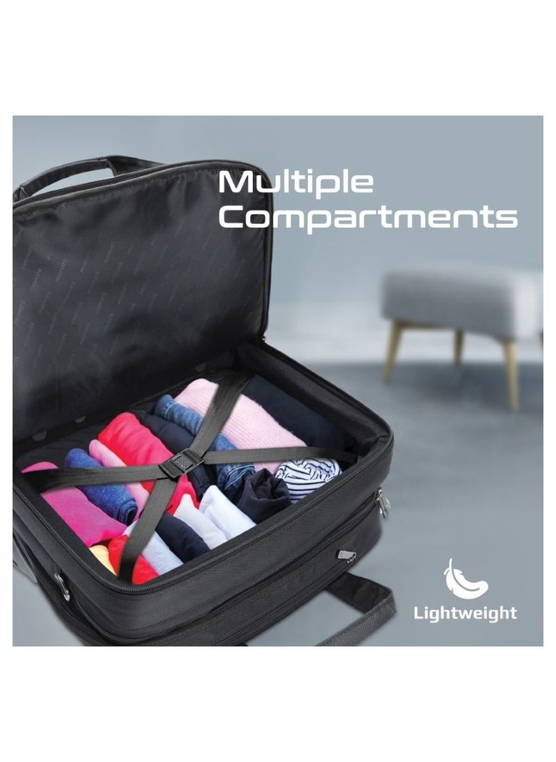 Trolley Bag, Versatile 2-in-1 Lightweight Trolley Laptop Bag with Shoulder Strap, Telescoping Handle, Water Resistance and In-Line Wheels for 16” Laptops, MacBooks, iPad, Dell XPS 13, Persona-TR