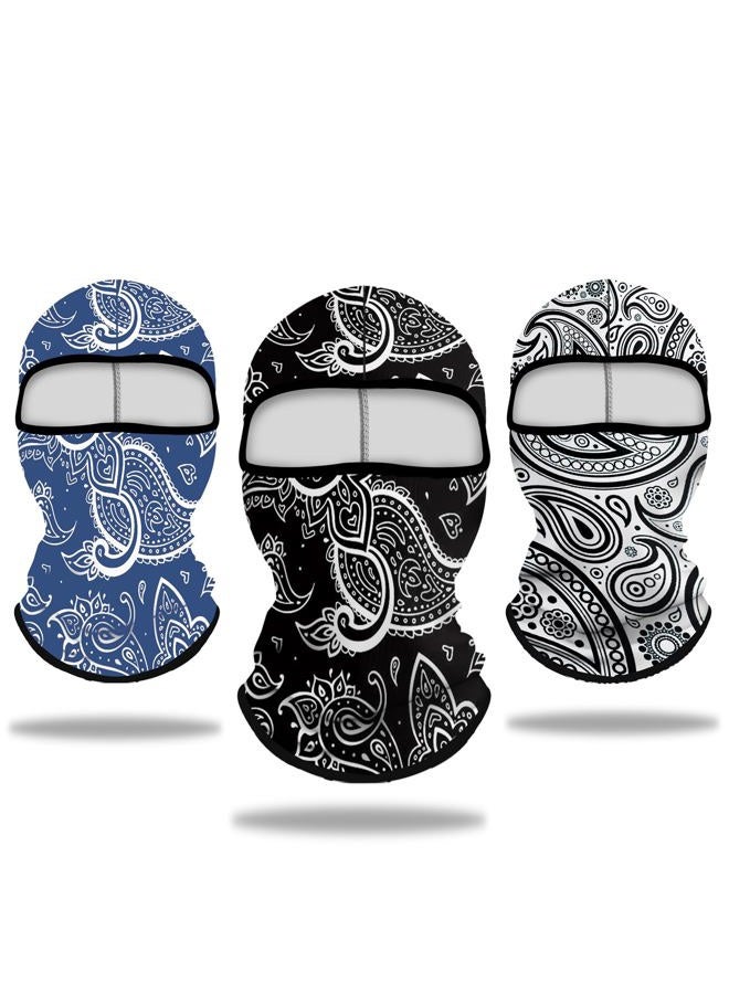 Cutewing Balaclava Mask 3D Print Full Face Mask Cooling Neck Gaiter Sun Protection Face Cover Mask Windproof Ski Mask, Paisley, L/One size - Image 1
