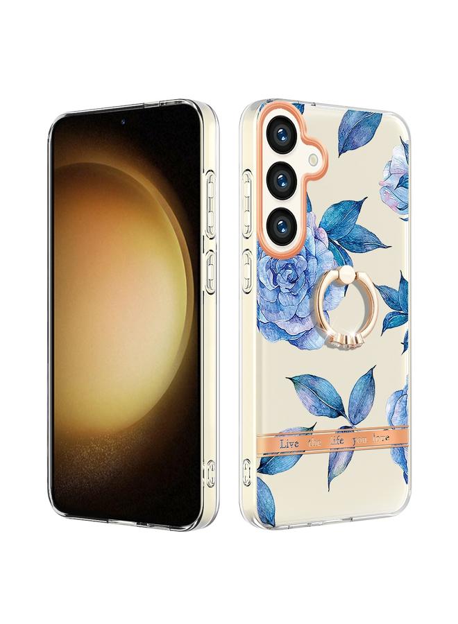 S-TOP Case For Samsung Galaxy S24+ 5G Flowers and Plants Series IMD TPU Phone Case with Ring Holder - Image 1