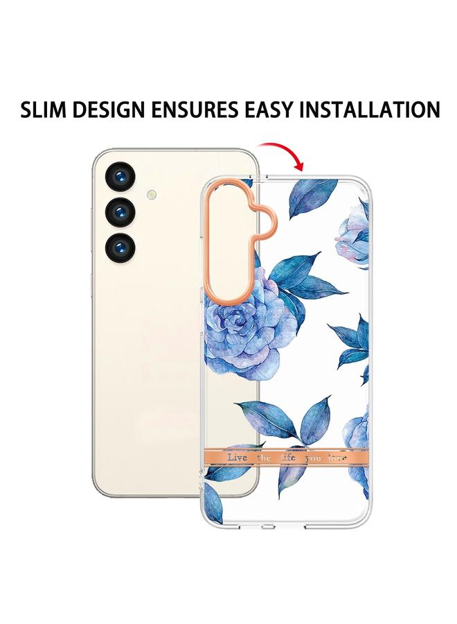 S-TOP Case For Samsung Galaxy S24+ 5G Flowers and Plants Series IMD TPU Phone Case with Ring Holder - Image 5