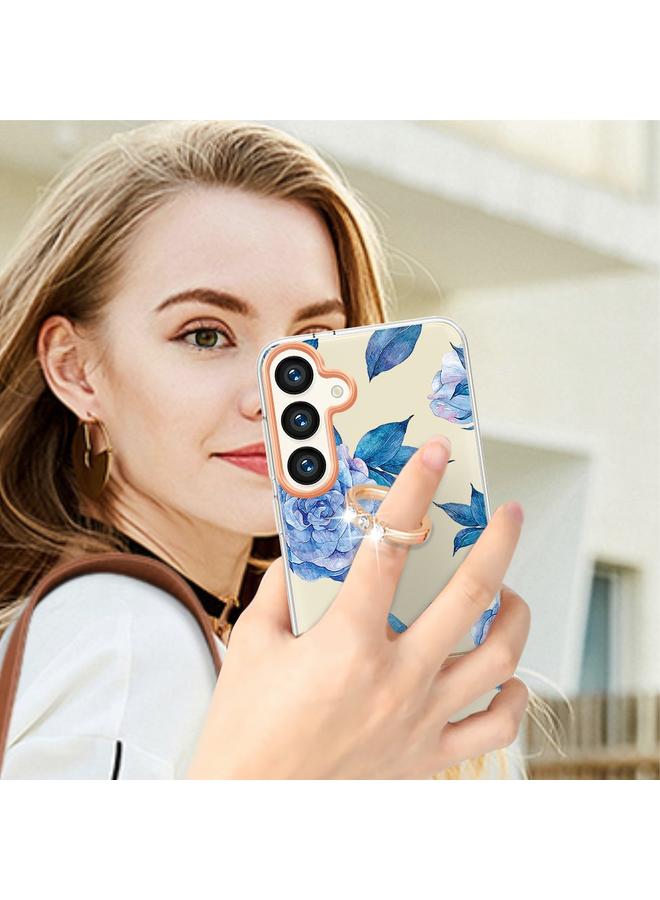 S-TOP Case For Samsung Galaxy S24+ 5G Flowers and Plants Series IMD TPU Phone Case with Ring Holder - Image 4