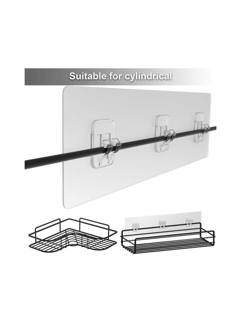 Adhesive for Shower Caddy Adhesive Replacement Stickers Sticky Pads - Shower Shelf Adhesive for Shower Caddy, Bathroom Storage Shelves and Kitchen Racks 8 Pack - Image 2