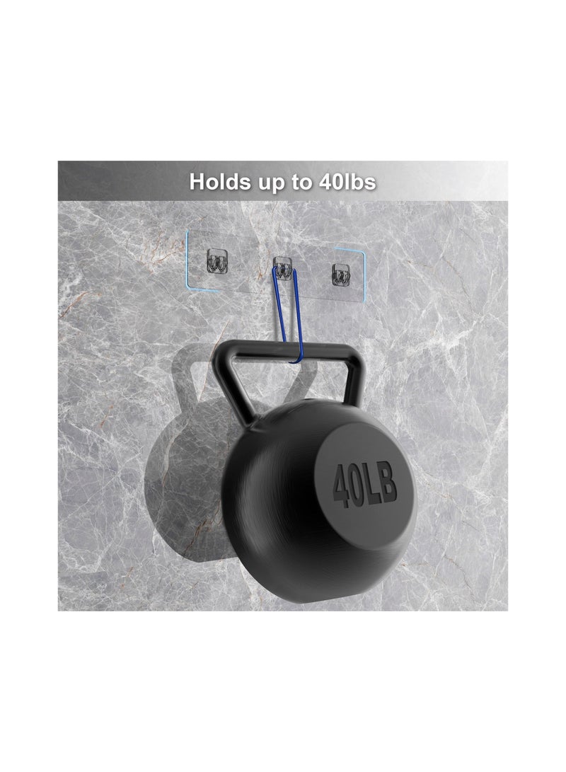 Adhesive for Shower Caddy Adhesive Replacement Stickers Sticky Pads - Shower Shelf Adhesive for Shower Caddy, Bathroom Storage Shelves and Kitchen Racks 8 Pack - Image 3