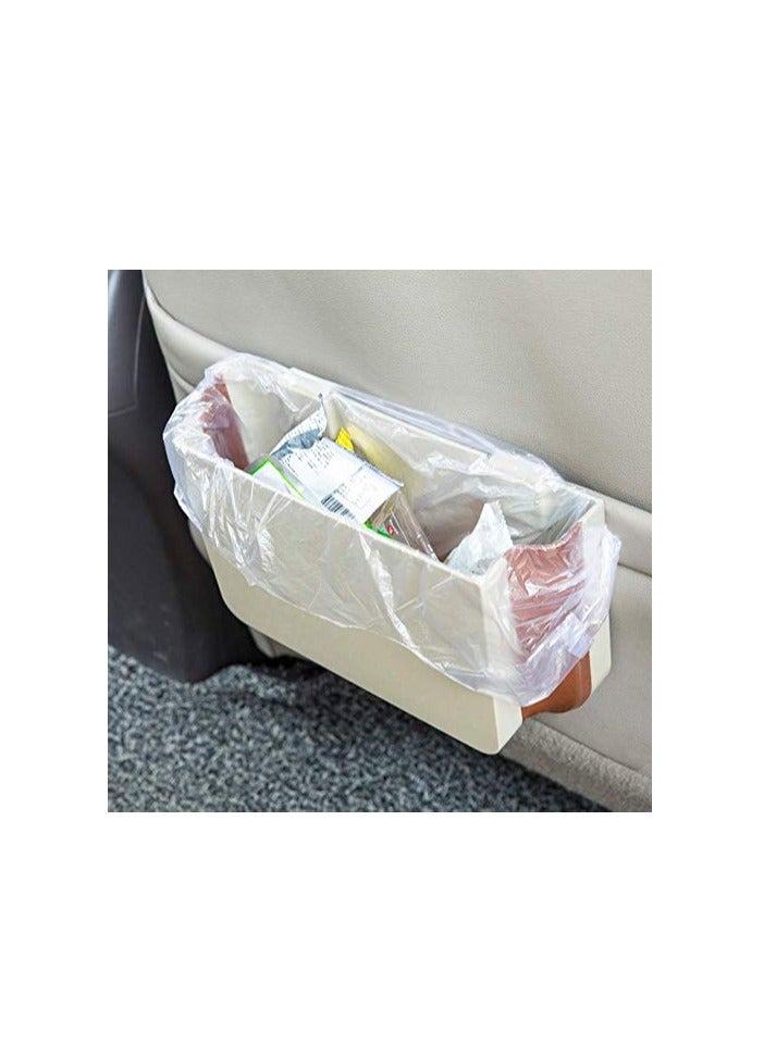 Generic Car Trash Bin For Back Seat - Beige/Brown - Image 2