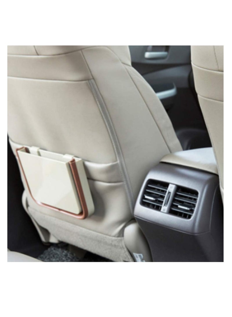 Generic Car Trash Bin For Back Seat - Beige/Brown - Image 3
