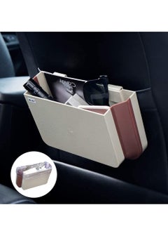 Generic Car Trash Bin For Back Seat - Beige/Brown  - Image 4