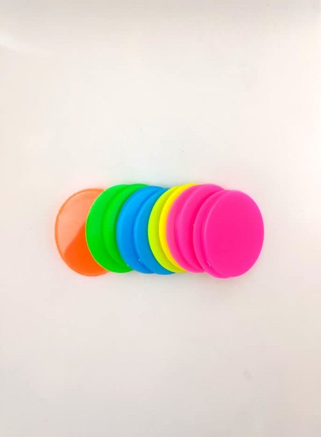 Nimida 6 Month And Above Plastic Round Plain Coin/Token/Chips For Board Games And Other Uses Five Colours - 20 Each | Total 100 Nos | Mini Combo - Image 2