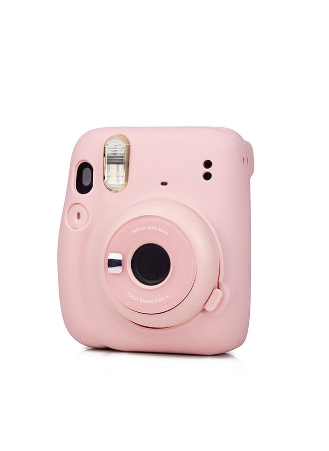 O Ozone - Case for Fujifilm Instax Mini 11 Case Soft Silicone Instant Camera Cover with Adjustable Strap -Pink - Image 1