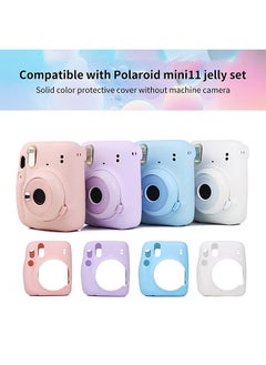 O Ozone Case for Fujifilm Instax Mini 11 Case Soft Silicone Instant Camera Cover with Adjustable Strap -Pink  - Image 2