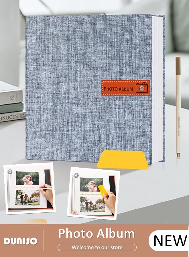 DUNISO 120 Pockets Simple Photo Album for 3-10 Inches Photos Portable Photo Album for Family Wedding Boys Girls  - Image 1