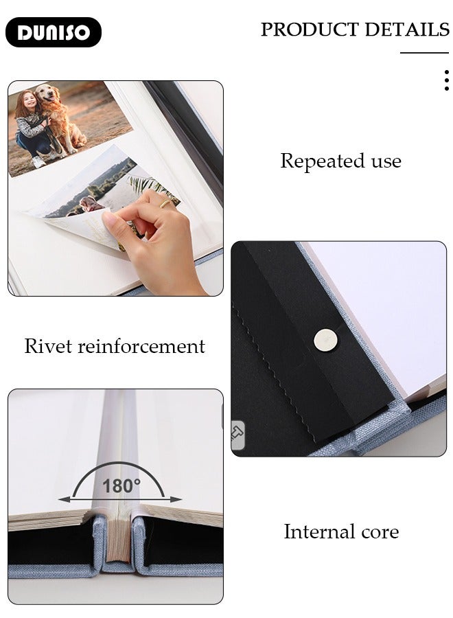 DUNISO 120 Pockets Simple Photo Album for 3-10 Inches Photos Portable Photo Album for Family Wedding Boys Girls  - Image 3