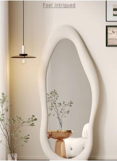Arabest Full Length Wall Mirror, Irregular Floor Mirror, Boho Decor, Irregular Wall Mirror for Bedroom, Living Room, Full Body Mirror, White  - Image 3