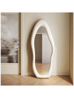 Arabest Full Length Wall Mirror, Irregular Floor Mirror, Boho Decor, Irregular Wall Mirror for Bedroom, Living Room, Full Body Mirror, White  - Image 1