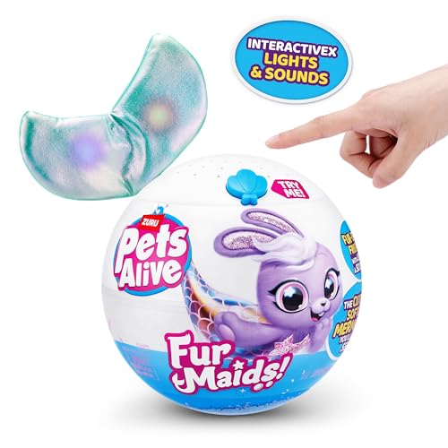 Pets Alive Furmaids by ZURU Mermaid Plush Interactive Lights Sounds Girls Toy (Green Puppy) - Image 4