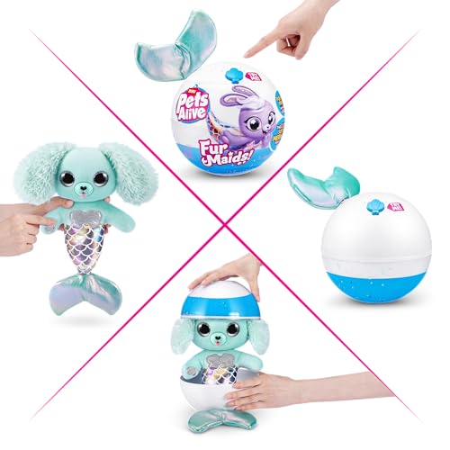 Pets Alive Furmaids by ZURU Mermaid Plush Interactive Lights Sounds Girls Toy (Green Puppy) - Image 3