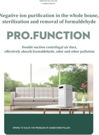Household Air Purifier, Air Filter Cleaner, Odor Eliminator, Remove Allergies Dust Pollen Pet Dander, Night Ligh - view 4