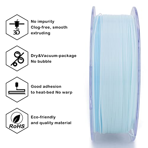 ZIRO 3D Printer Filament,Translucent PLA Filament 1.75mm, Multicolor Rainbow PLA for 3D Printing Material, 1KG/2.2lb,Season Series - Winter - Image 5