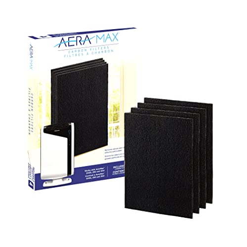 Fellowes Carbon Filters for AeraMax Air Purifiers - 4 Pack (9324201),Black, 16.1" x 12.4" x 0.2" - Image 4