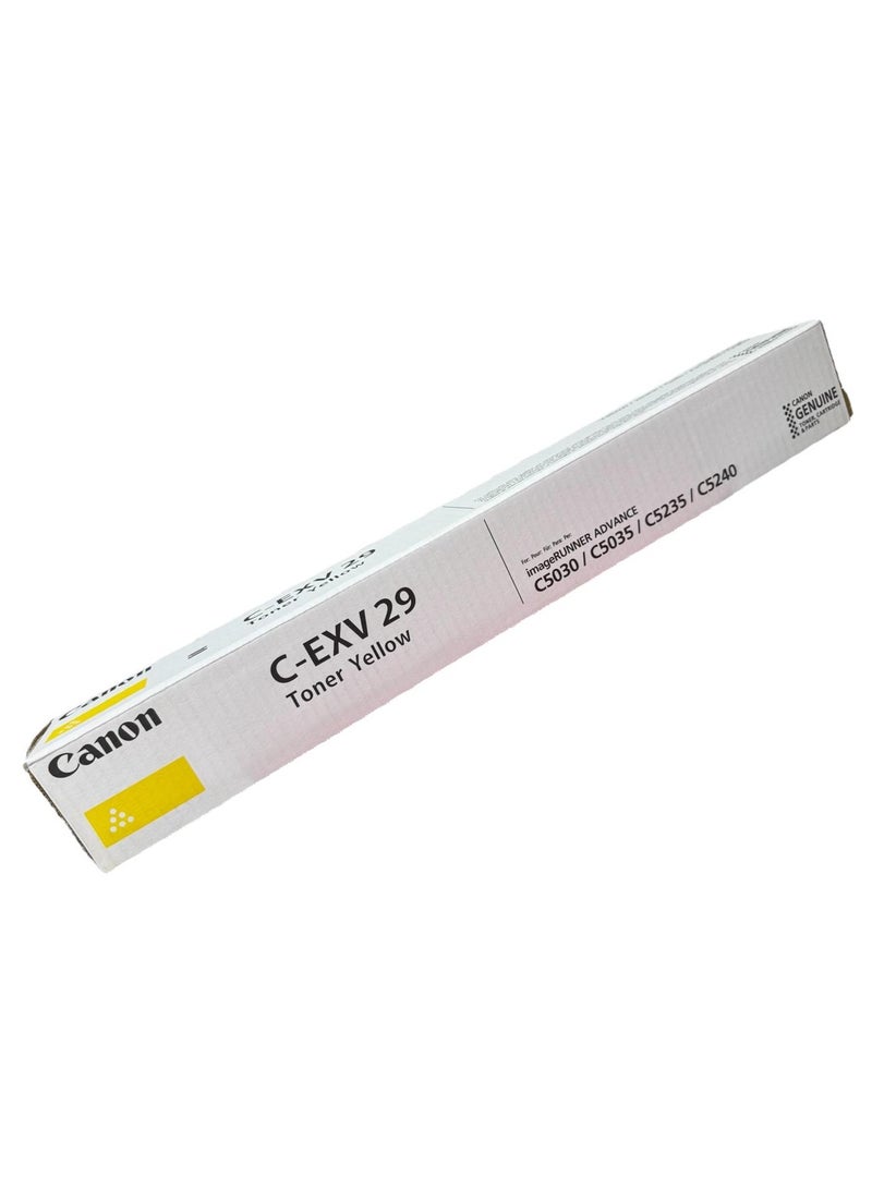 Canon Toner C-EXV 29 26,000 Pages yield / C5030/C5035/C5235/C5240 | Yellow - Image 1