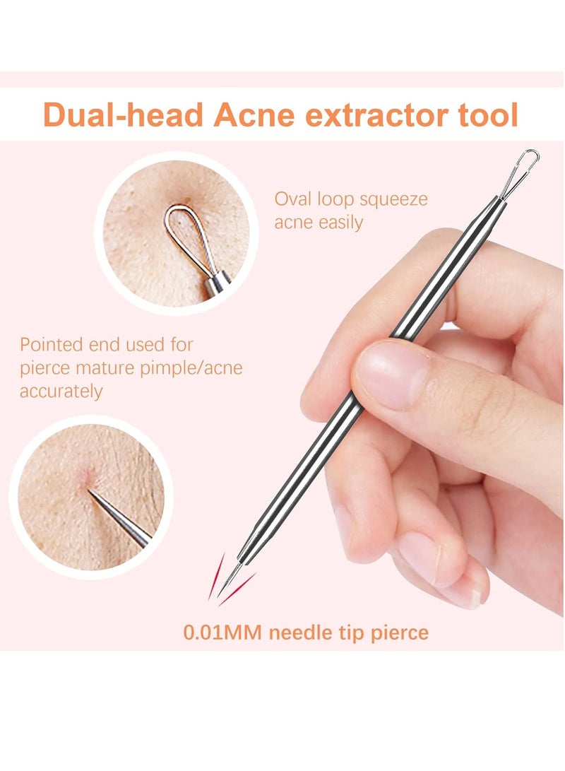 WSYUB Blackhead Tweezers, Milia Remover, Pimple Popper Tool,Ingrown Hair Tweezers, Blackhead Extractor - Image 2