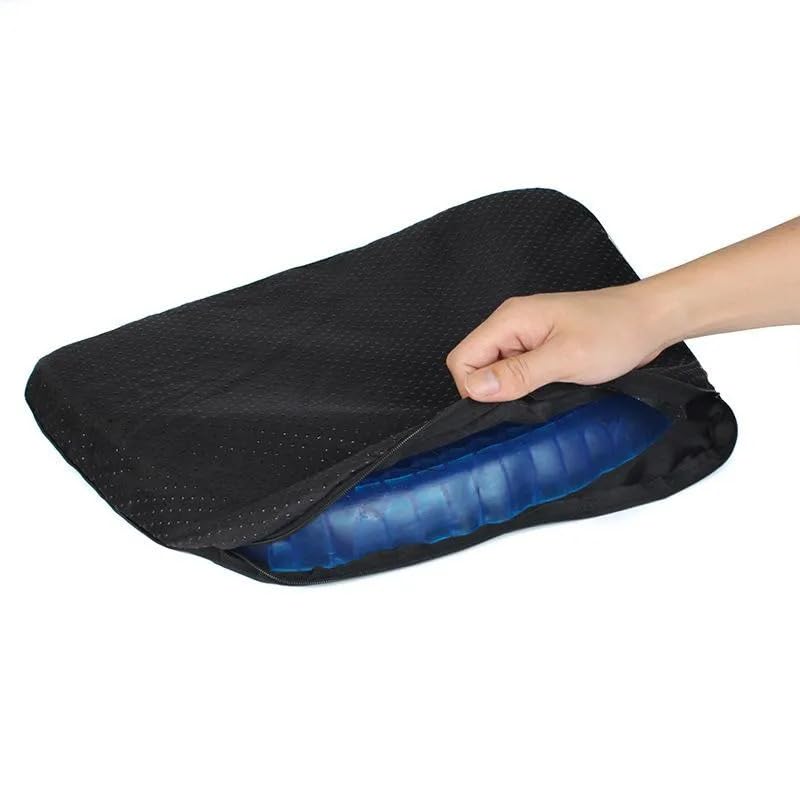 COYRASTH COYRASTH Gel Orthopedic Seat Cushion with Non Slip Cover for Lumbar Support Tailbone Comfort Air Circulation Office Chair Wheelchair Egg Seater Silicone Gel Cushion for Car  - Image 4