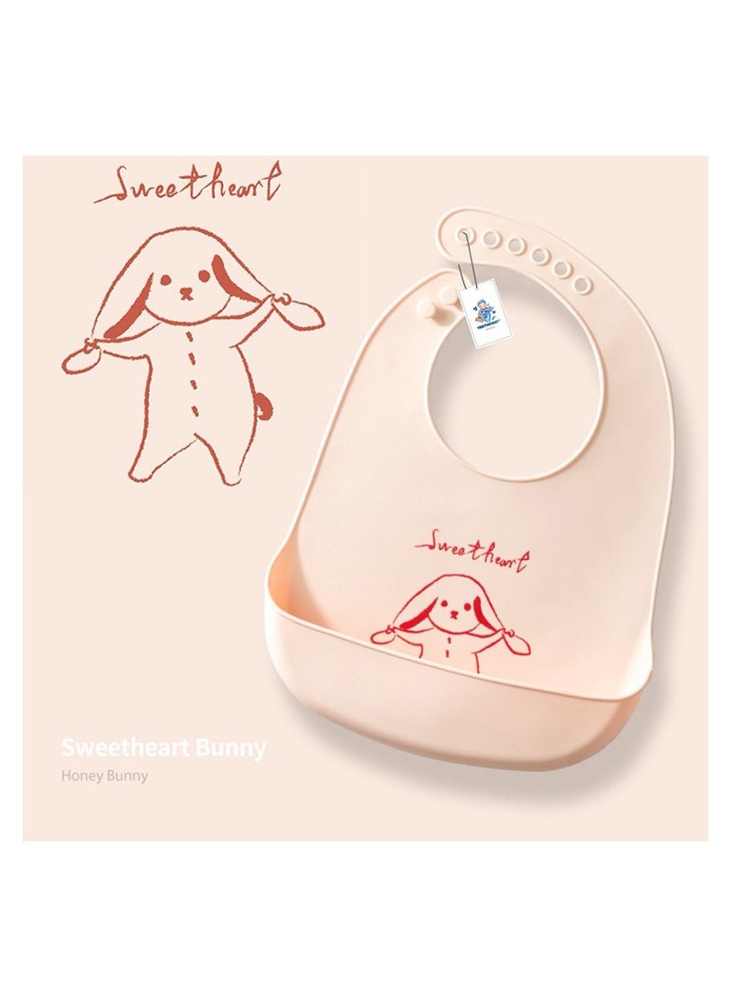 YES!TWOGO Baby Silicone Bib Waterproof Saliva Pocket - Image 2