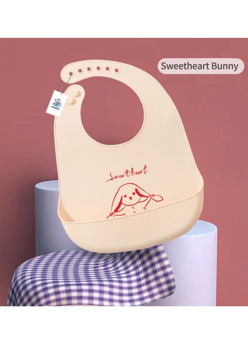 YES!TWOGO Baby Silicone Bib Waterproof Saliva Pocket - Image 3