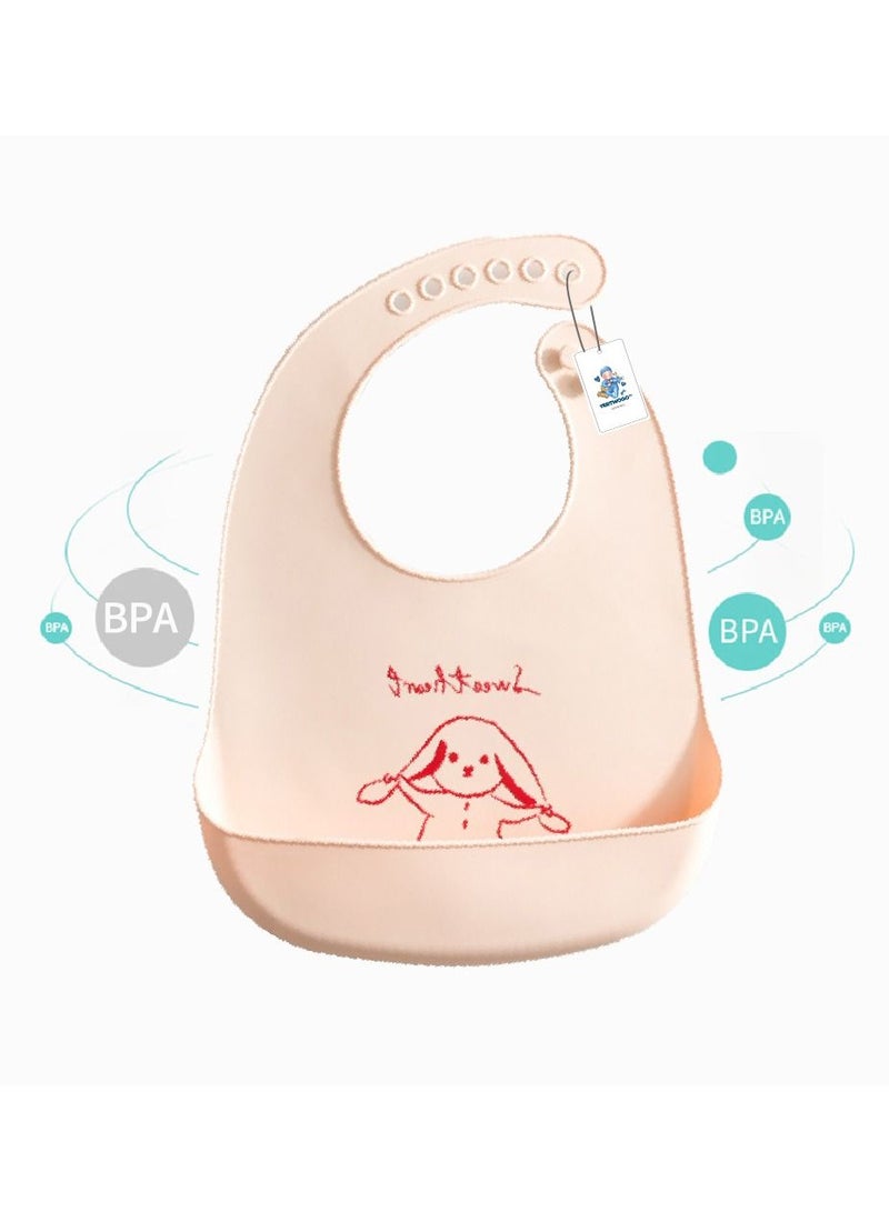 YES!TWOGO Baby Silicone Bib Waterproof Saliva Pocket - Image 1