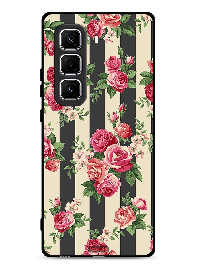 Tolwak Infinix Hot 50 Pro 4G Protective Case Cover Roses Pattern - Image 1