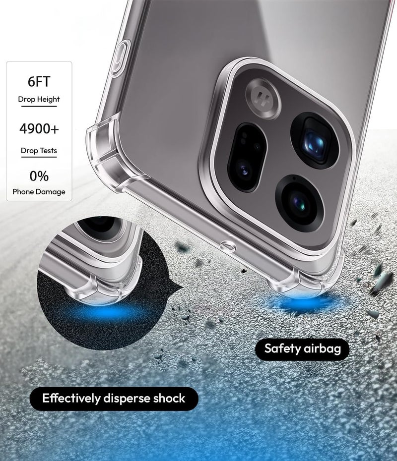 KAPAVER Essential Back Cover for Oppo Find X9 | Hard 360° Protection Clear Case for Oppo Find X9 (Bumper Clear) - Image 3